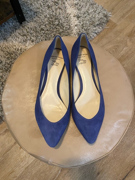 Alexandre Birman Shoes - Alexandre Birman Royal Blue Suede Pointed-Toe Flats size 7.5